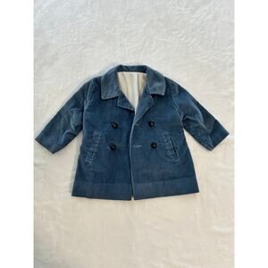 Vintage Millicent's Child's Blue Corduroy Pea Coat See Measurements